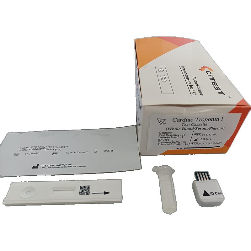 Тест касета для виявлення серцевого тропоніну I (cTnI) ( Citest, кат.ном.VT-FI-CTI-402)